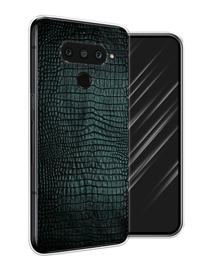 

Чехол Awog на LG V50 ThinQ "Черная змея", Черный;серый;голубой, 83850-3