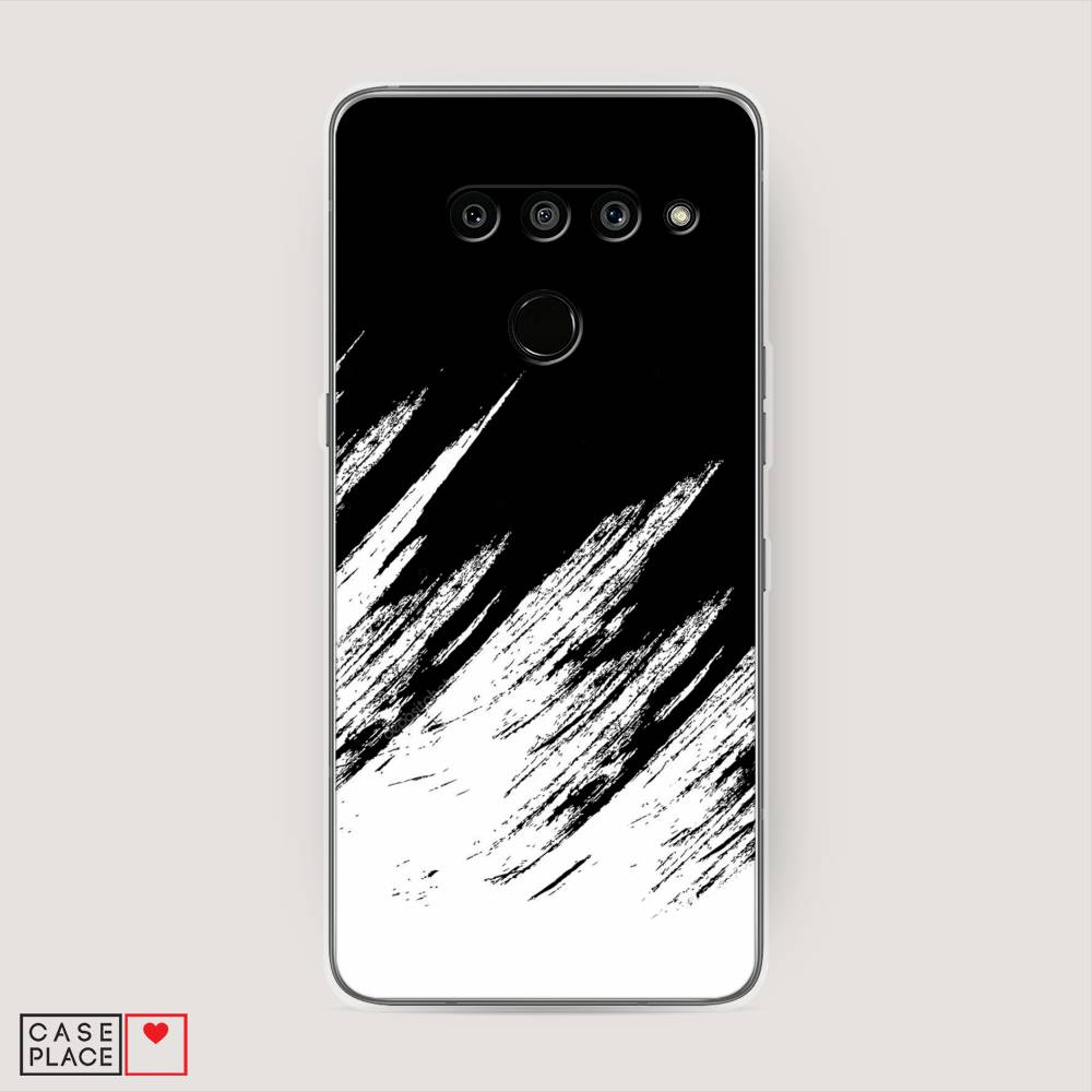 фото Чехол awog "черно белые брызги" для lg v50 thinq