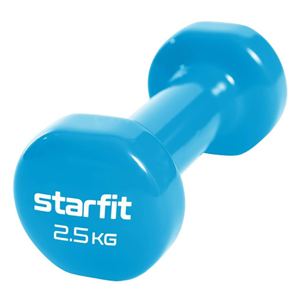 Гантель Starfit Core DB-101 1гант. 2.5кг винил. синий (УТ-00018824)