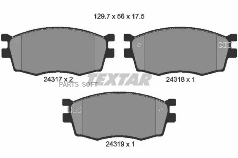 

Тормозные колодки Textar дисковые 2431701