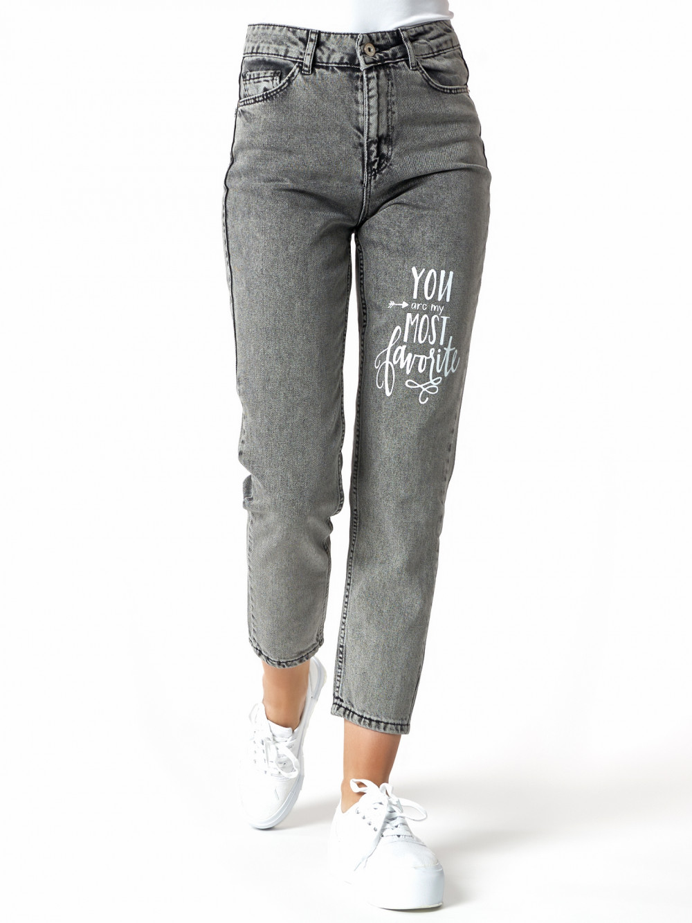 

Джинсы женские NoBrand AD536_27 серые L; XL, AD536_27