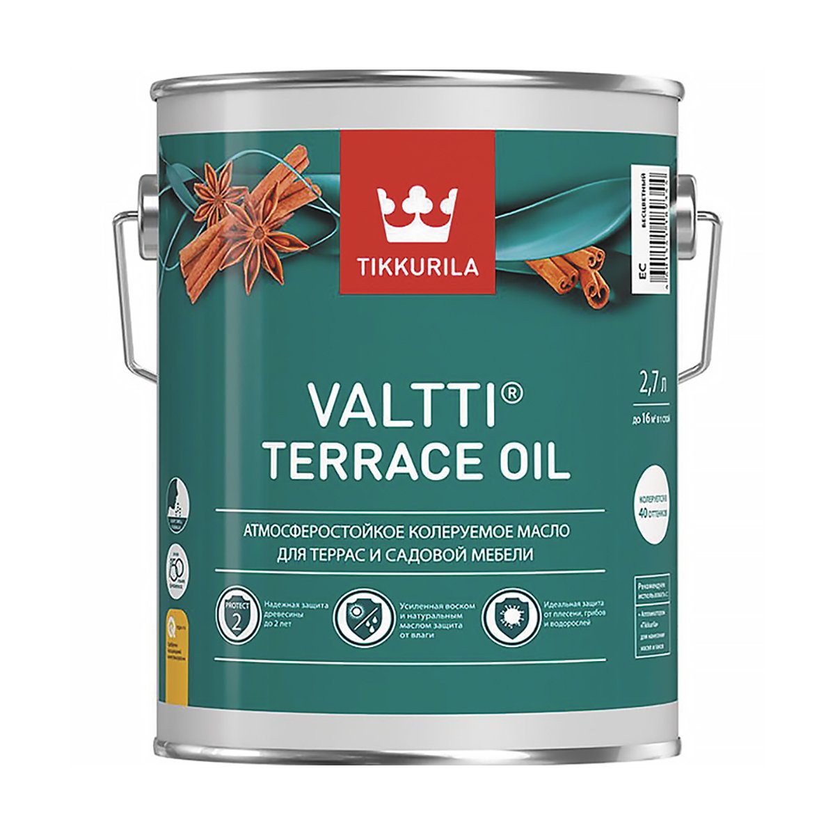 Масло для террас Valtti Terrace Oil (Валтти) TIKKURILA 2,7 л бесцветное (база ЕС)