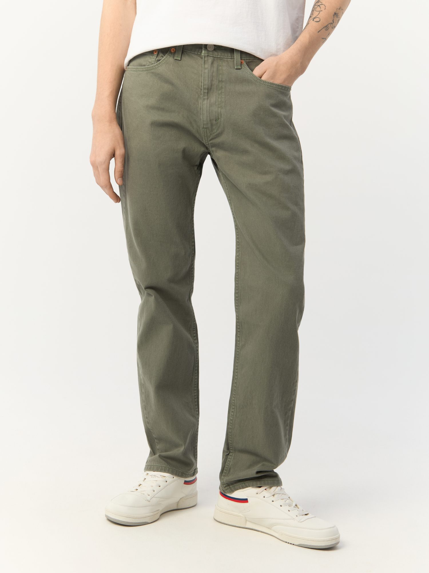 

Джинсы Levi's для мужчин, серо-зелёные, размер W34-L32, 00505-2847, Зеленый, 00505