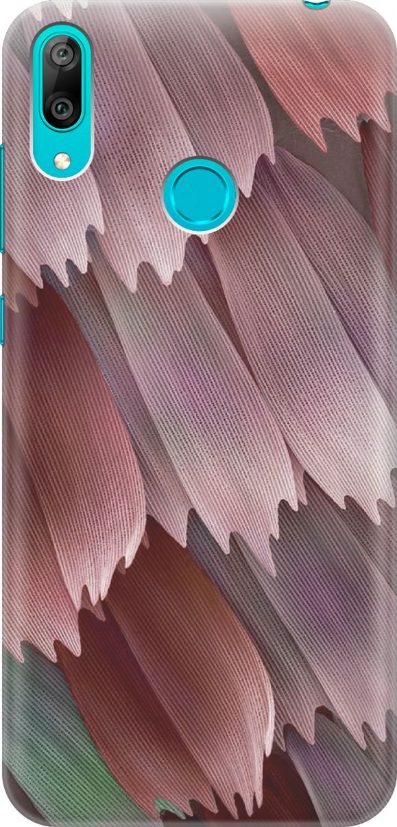 

Силиконовый чехол на Huawei Y7 (2019) "Розовые лепестки", Красный;розовый, 6606