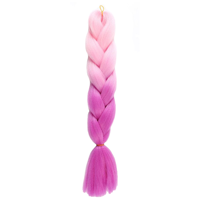 Канекалон ZUMBA двухцветный, 60 см, цвет светло-розовый/светло-фиолетовый(#BY39) 5267983 фоамиран глиттерный 1 8 мм светло розовый 60х70 см