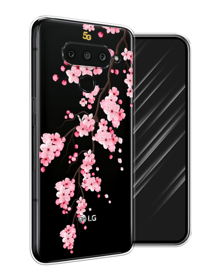 

Чехол Awog на LG V50 ThinQ "Розовая сакура", Розовый;коричневый, 83850-8