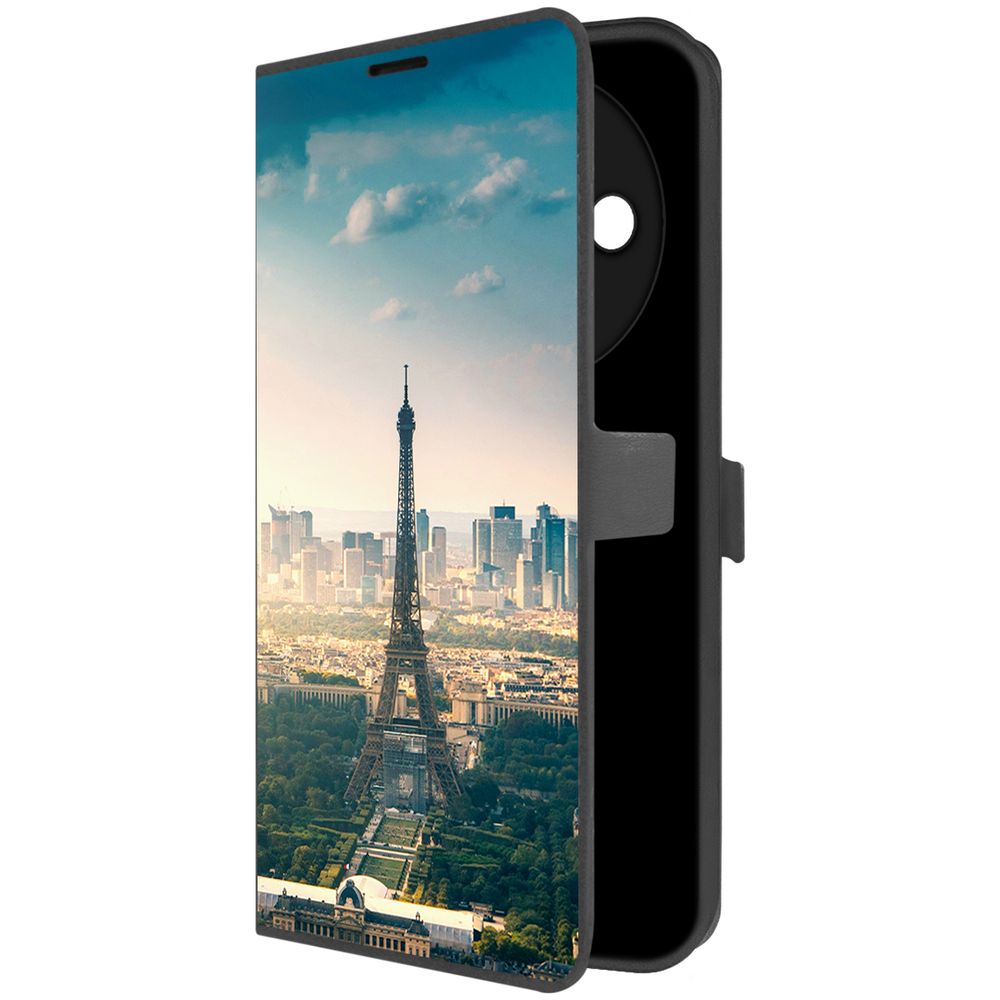 

Чехол-книжка Krutoff Eco Book для Xiaomi Redmi A3 Франция, Эйфелева Башня (черный)