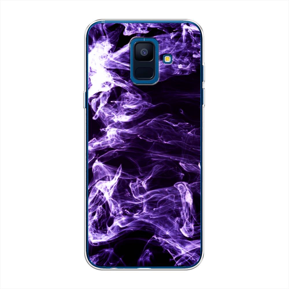 

Чехол на Samsung Galaxy A6 "Фиолетовый дым", Фиолетовый;белый;черный, 25950-3