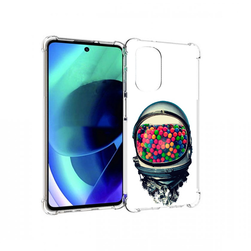 

Чехол MyPads Tocco для Motorola Moto G51 шлем космонавта (PT227078.365.700), Прозрачный, Tocco