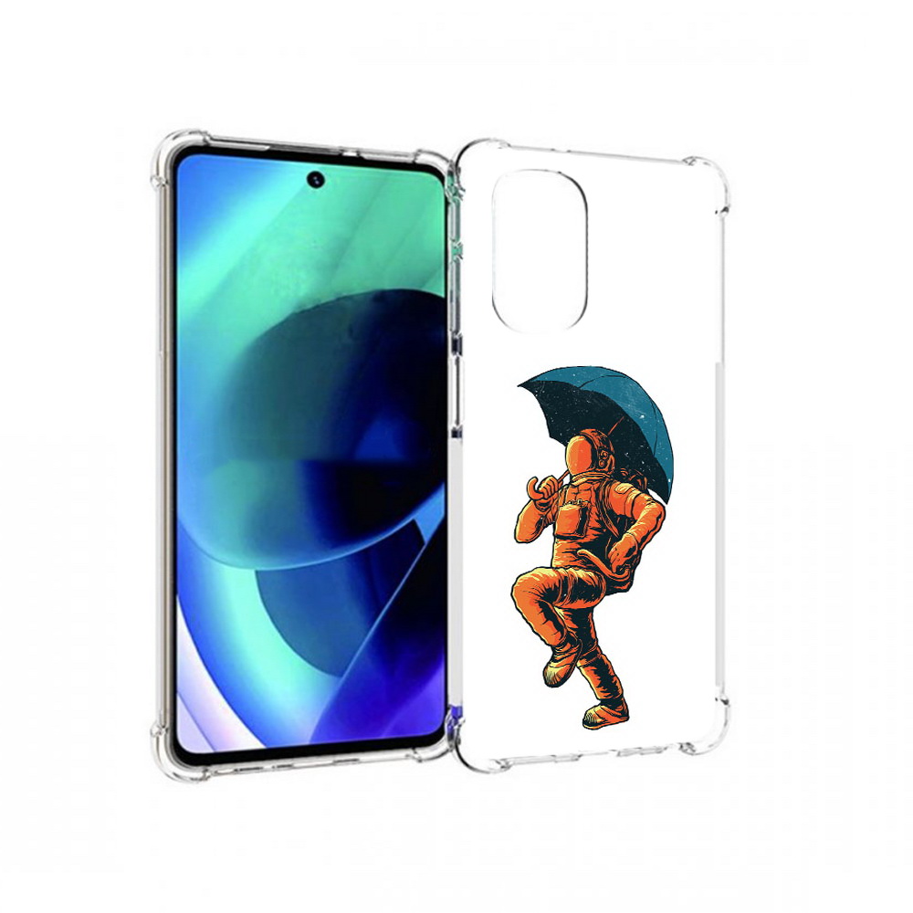 

Чехол MyPads Tocco для Motorola Moto G51 шагающий космонавт с зонтом (PT227078.365.695), Прозрачный, Tocco
