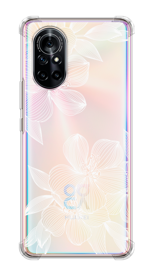 

Чехол на Honor V40 Lite/Huawei Nova 8 "Крокус", Белый;прозрачный, 6105750-1