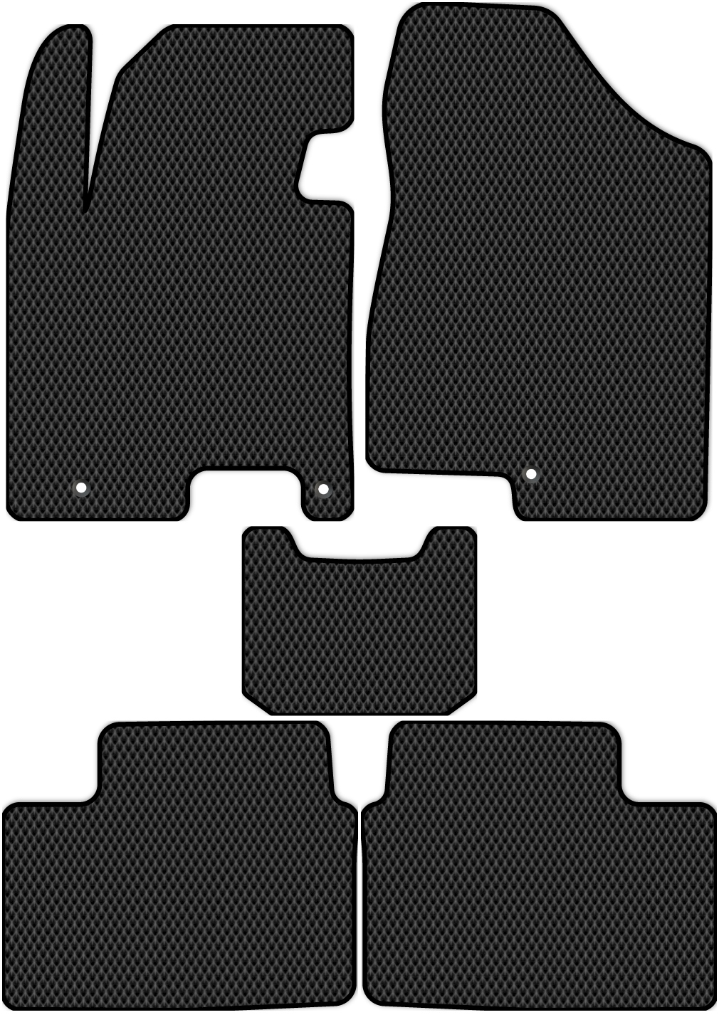 

Коврики ЭВА в салон для Kia Ceed 2 (JD) 2012 - 2018, 5 шт. черный, 2931-S5YLT-H