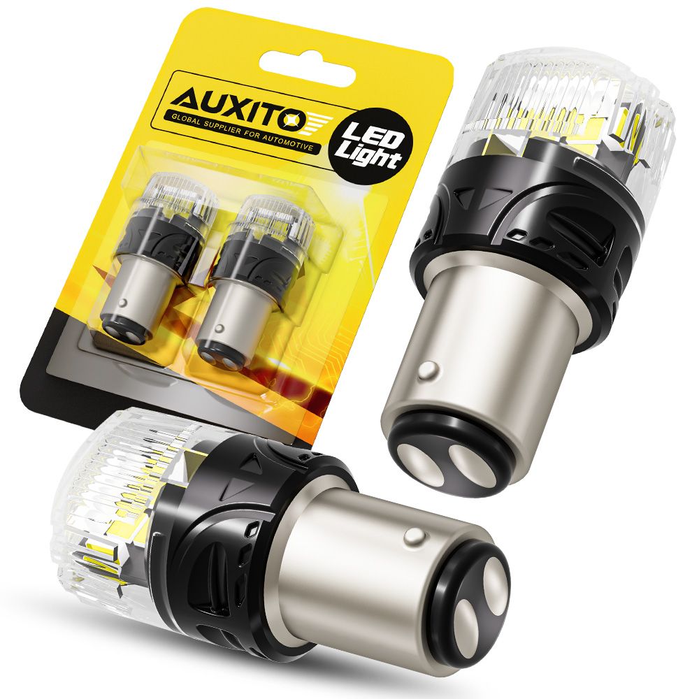 

Светодиодная лампа AUXITO 1157 P21/5W цоколь BAY15D 2шт двухконтактная белый свет LED, Автомобильная лампа