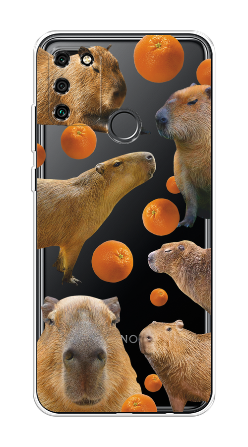 

Чехол на Honor 9A "Капибара и апельсины", Бежевый;оранжевый, 612350-1