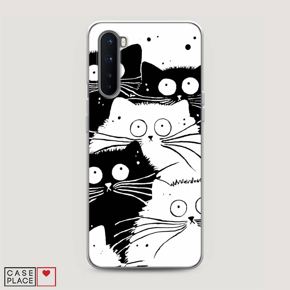 

Чехол Awog на OnePlus Nord / ВанПлас Nord "Коты черно-белые", Черный;белый, 151350-2