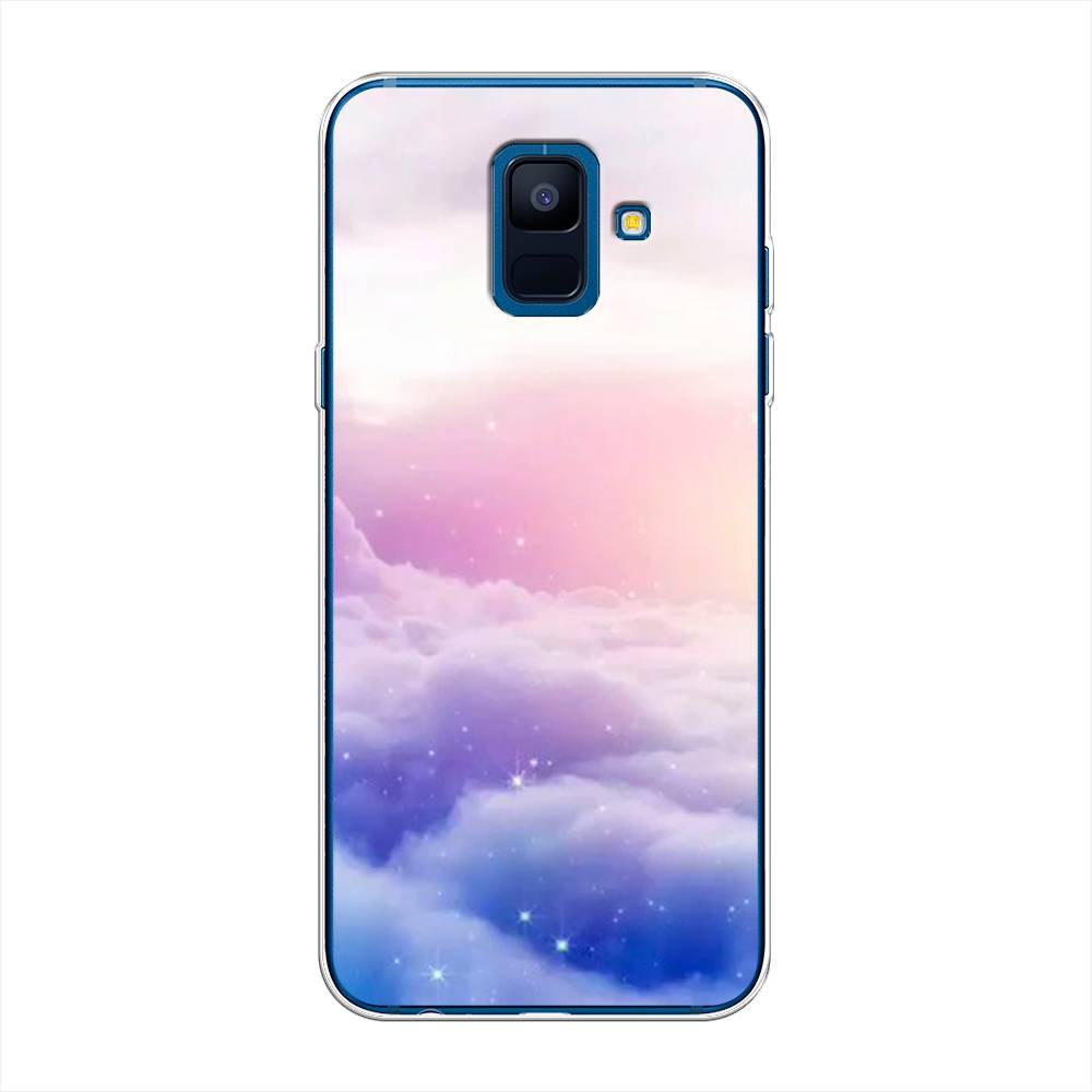 

Чехол на Samsung Galaxy A6 "Небеса", Голубой;белый;розовый, 25950-2