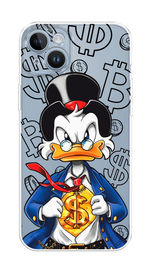 

Чехол на Apple iPhone 14 "Scrooge Goldman", Черный;белый;синий, 15150-1