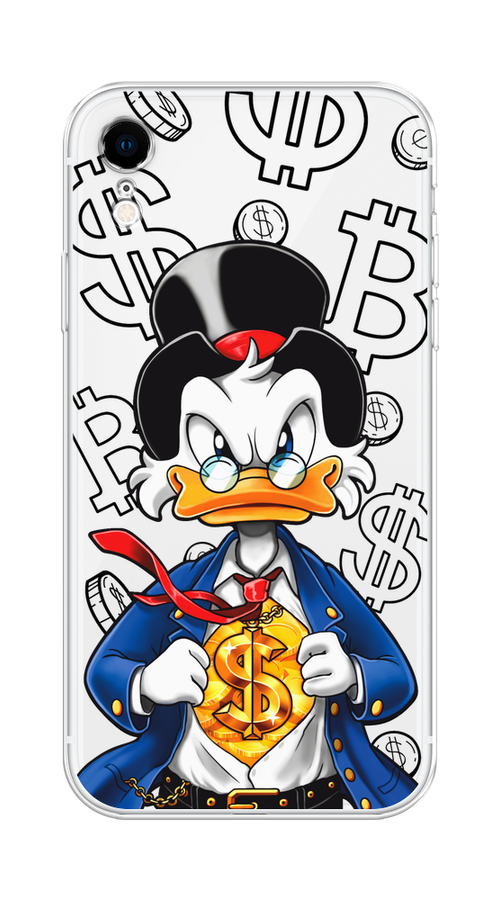 

Чехол на Apple iPhone XR "Scrooge Goldman", Черный;белый;синий, 12050-1
