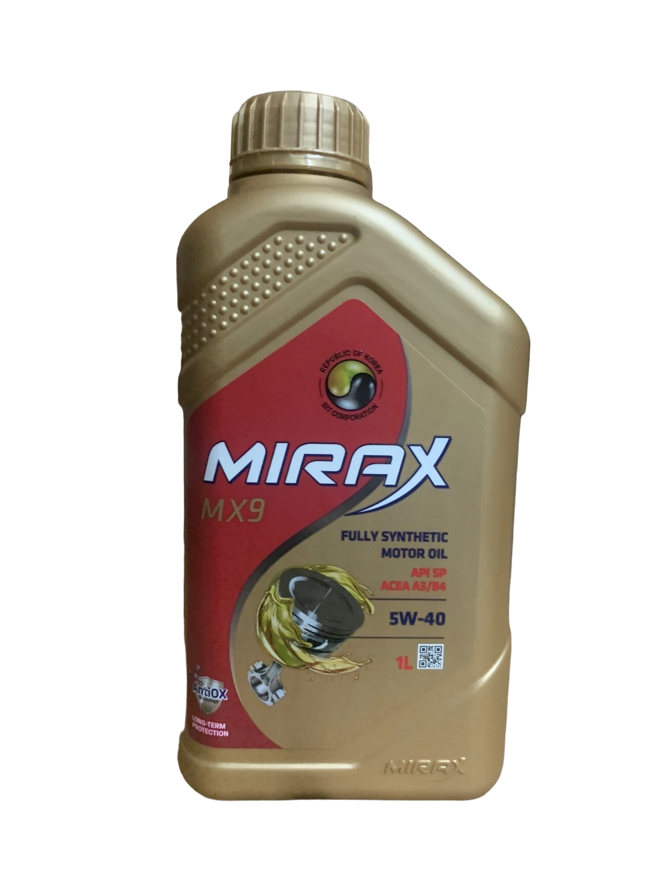 фото Моторное масло mirax mx9 sae 5w-40, api sp, acea a3/b4 синтетическое 1 л