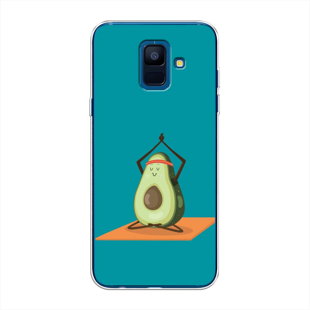 

Чехол на Samsung Galaxy A6 "Расслабься с авокадо", Голубой, 25950-6