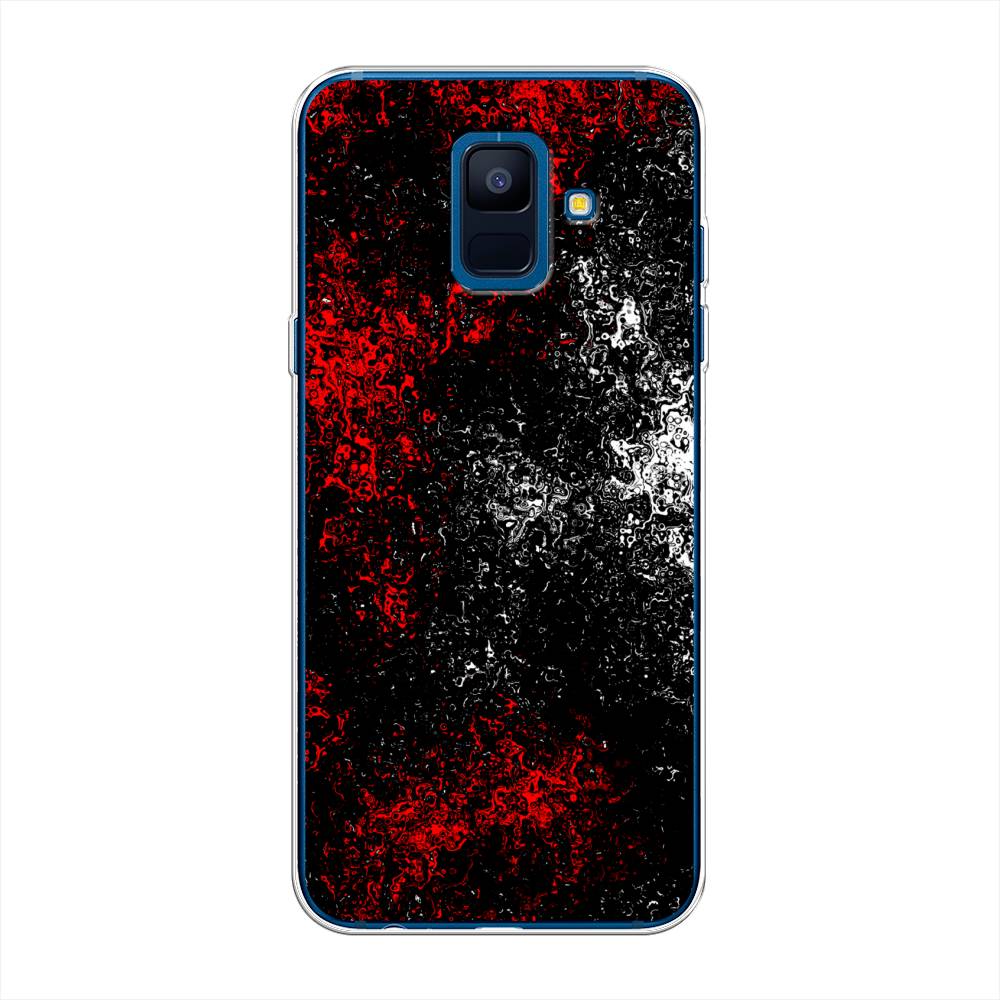 

Чехол на Samsung Galaxy A6 "Монотипия", Красный;черный;белый, 25950-3