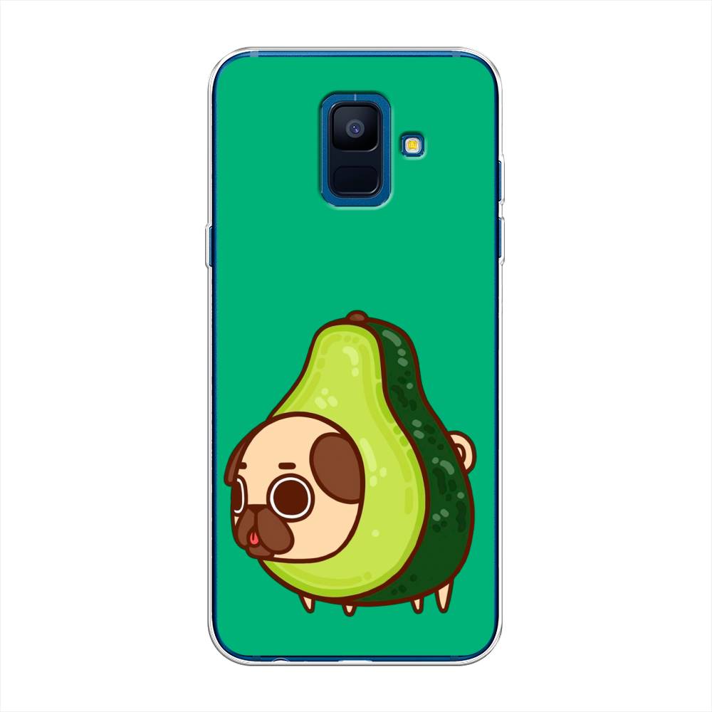 

Чехол на Samsung Galaxy A6 "Мопс авокадик", Зеленый, 25950-1
