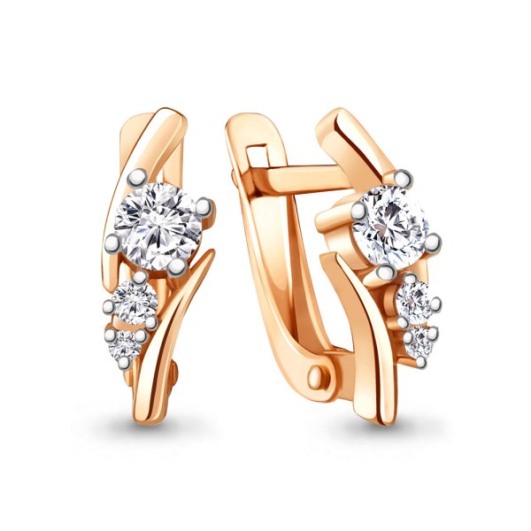 

Серьги из золота TEO MAORI 849415.1, фианит, 849415.1