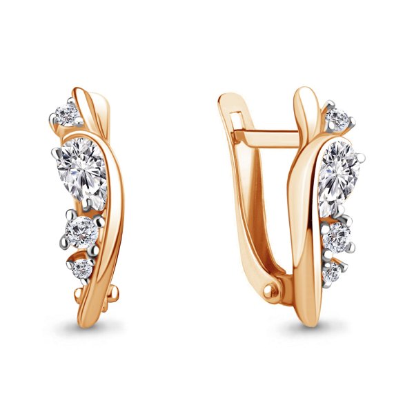 

Серьги из золота TEO MAORI 848985.1, фианит, 848985.1