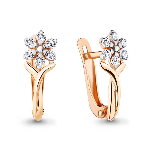 

Серьги из золота TEO MAORI 848342А.1, фианит, 848342А.1