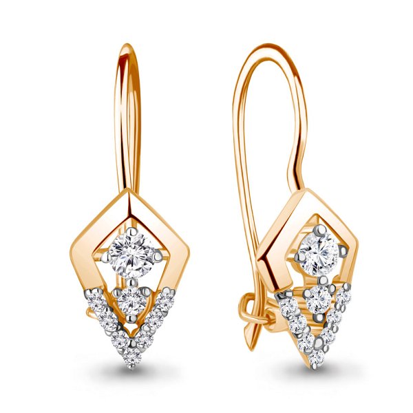 

Серьги из золота TEO MAORI 846687А.1, фианит, 846687А.1