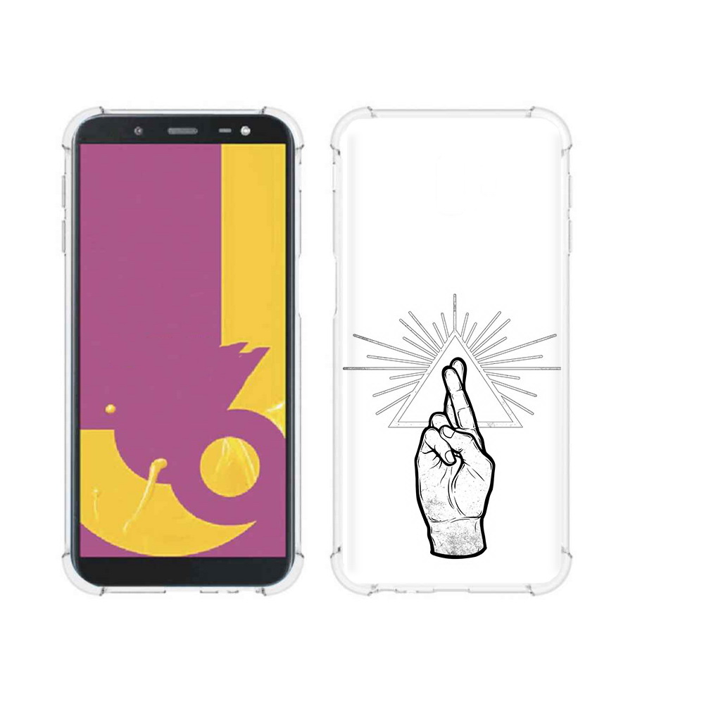 

Чехол MyPads Tocco для Samsung Galaxy J6+ (2018) черно белая рука (PT119175.557.681), Прозрачный, Tocco