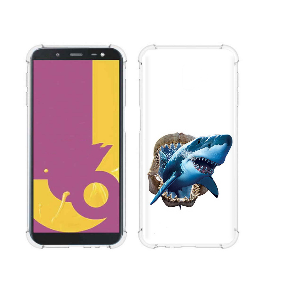 

Чехол MyPads Tocco для Samsung Galaxy J6+ (2018) челюсти (PT119175.557.675), Прозрачный, Tocco