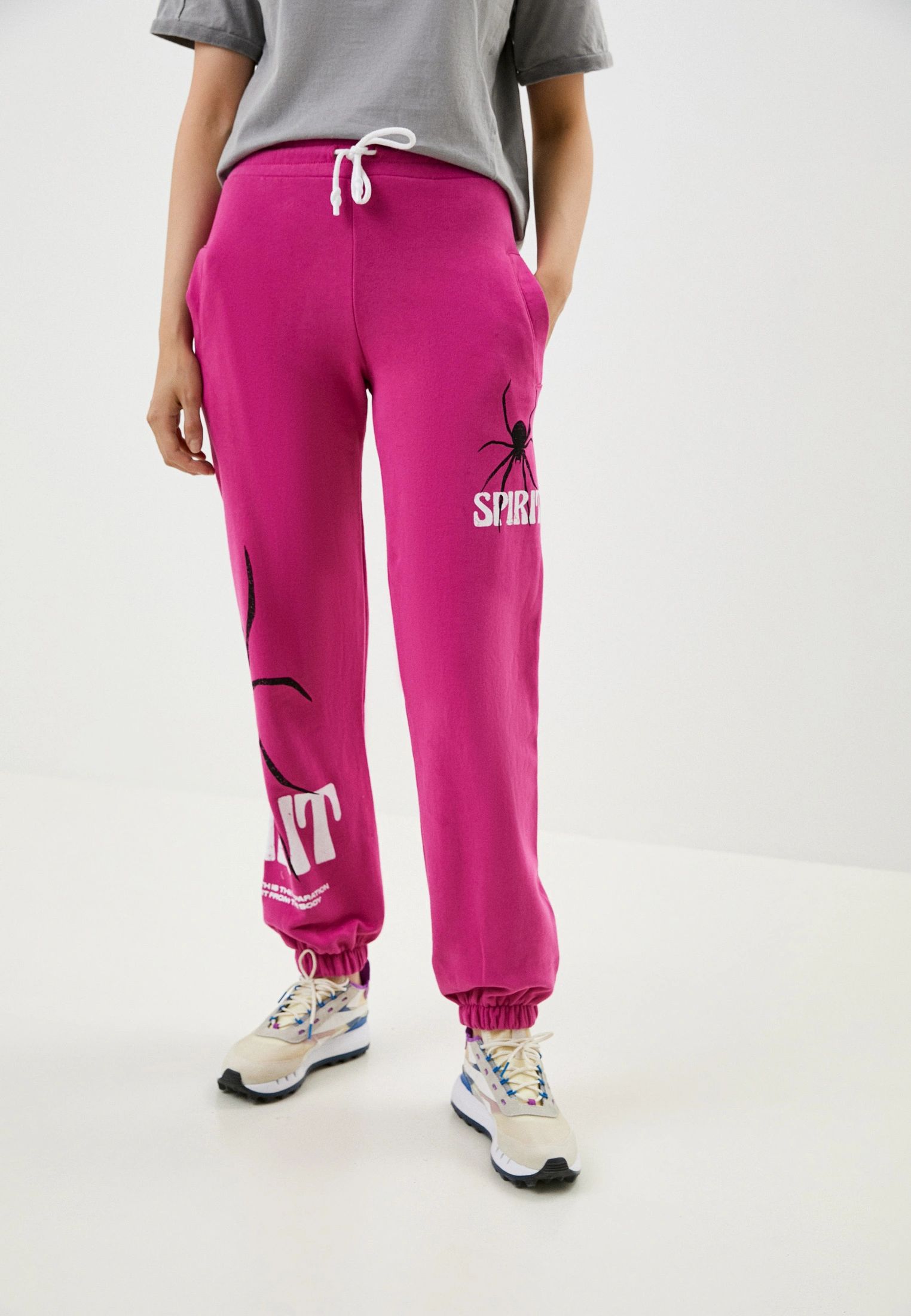 Спортивные брюки женские BLACKSI 5039 розовые 2XL