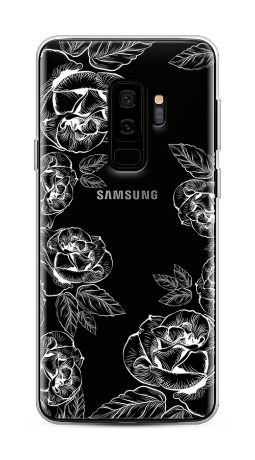 

Чехол на Samsung Galaxy S9 Plus "Розы графика", Черный;серый, 25850-2