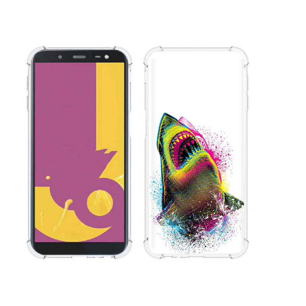 

Чехол MyPads Tocco для Samsung Galaxy J6+ (2018) челюсти-2 (PT119175.557.674), Прозрачный, Tocco