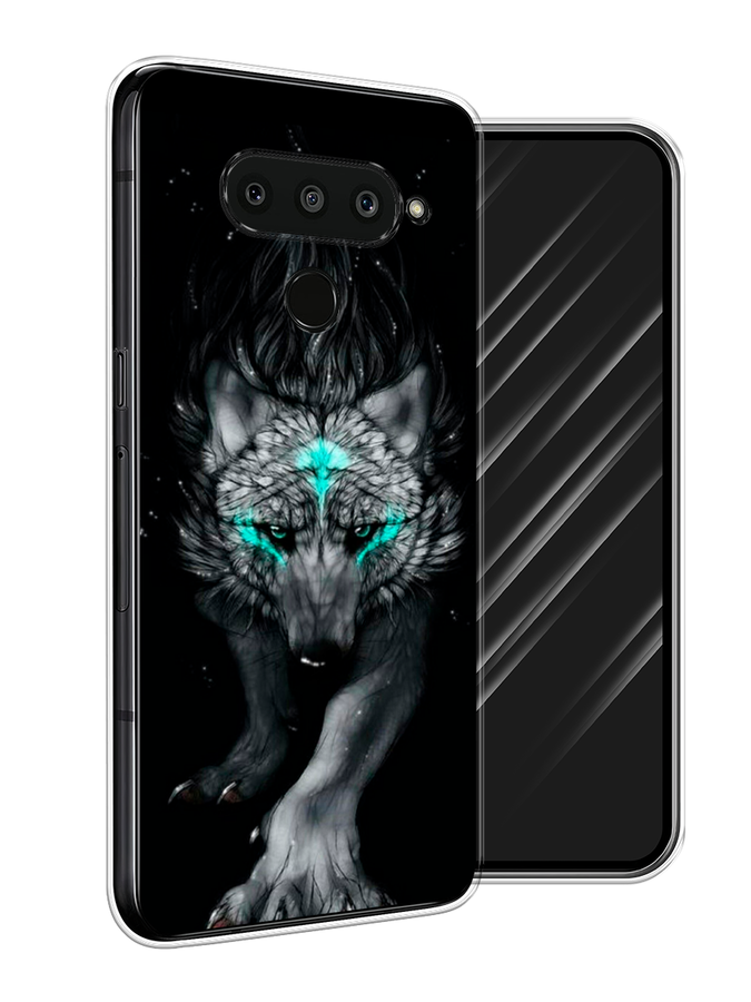 

Чехол Awog на LG V50 ThinQ "Волшебный волк", Черный;серый, 83850-2