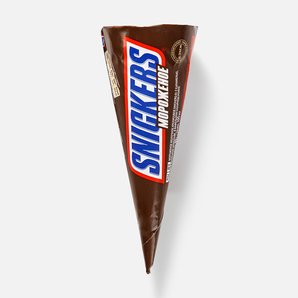 Мороженое Snickers в вафельном рожке 69 г 158₽