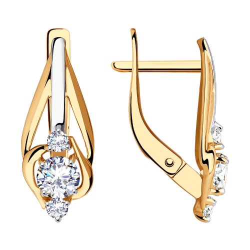

Серьги из золота TEO MAORI 828951, фианит, 828951