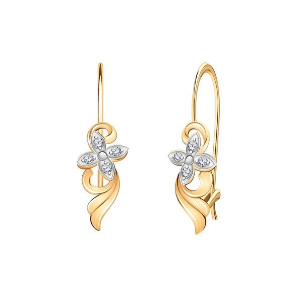 

Серьги из золота TEO MAORI 82678, фианит, 82678