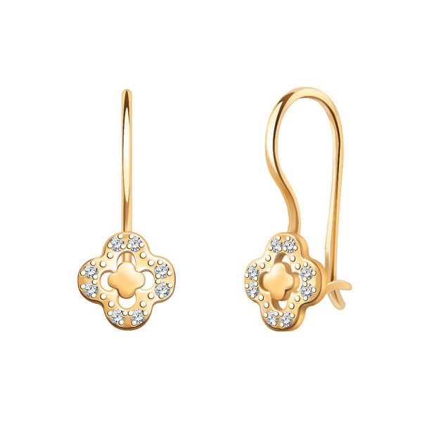 

Серьги из золота TEO MAORI 822129, фианит, 822129