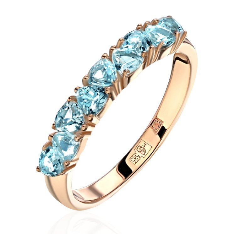 

Кольцо из красного золота р. 18,5 Эстет 01К3114077-4, топаз, 01К3114077-4