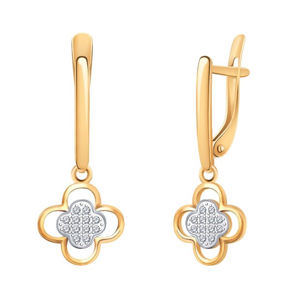 

Серьги из золота TEO MAORI 821181, фианит, 821181