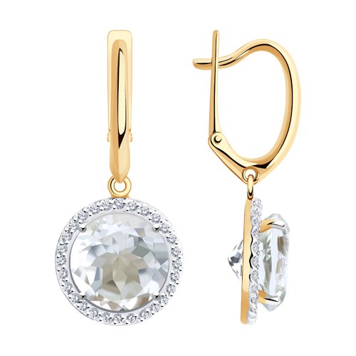 

Серьги из золота TEO MAORI 8727283, горный хрусталь, 8727283