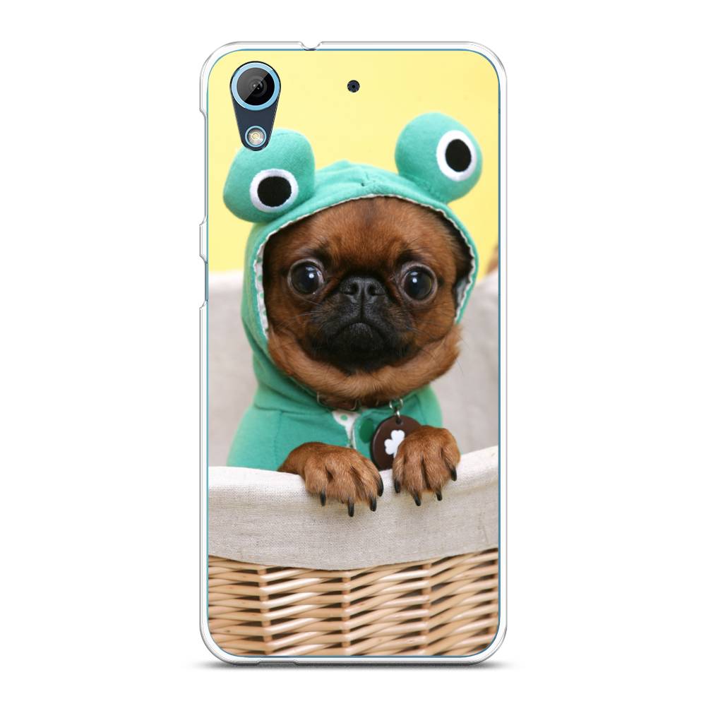 

Чехол на HTC Desire 626 "Собачка в шапке лягушки", Коричневый;желтый;голубой, 101350-1