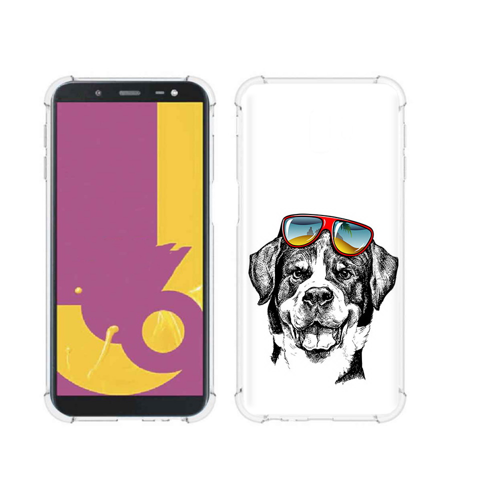 Чехол MyPads Tocco для Samsung Galaxy J6+ (2018) счастливая собака (PT119175.557.631)