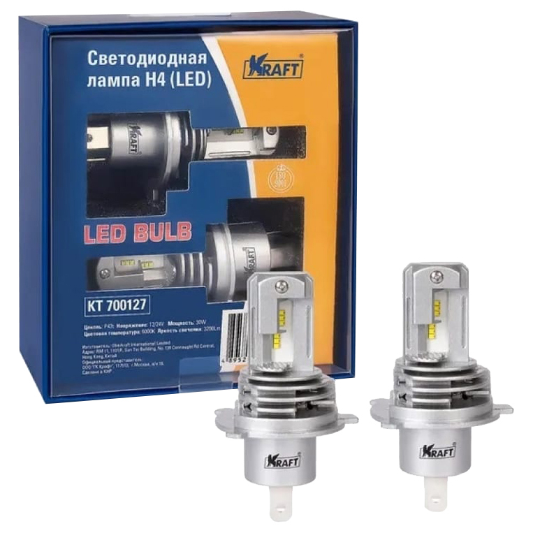 

Kraft Светодиодная Лампа H4 12/24V 30W 2 Шт. Kraft Kt 700127 Kraft Kt700127