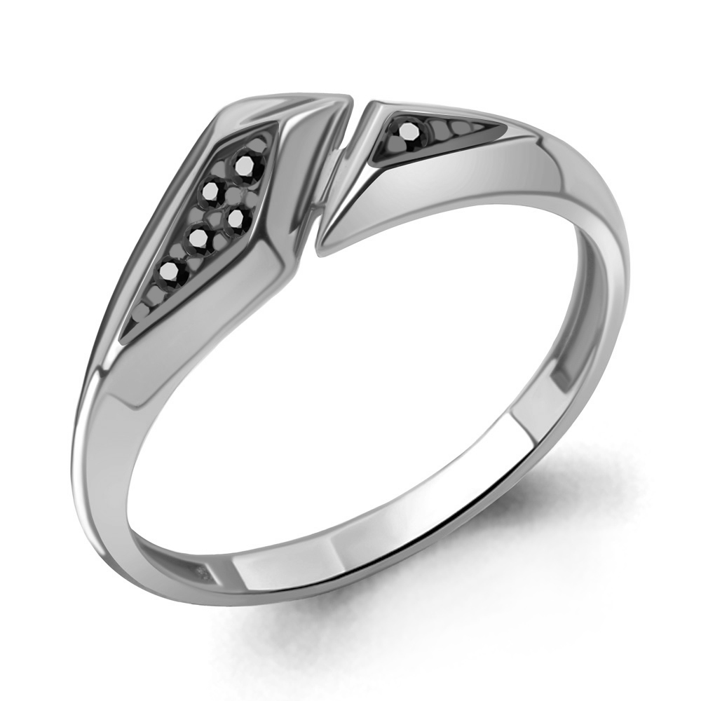 Кольцо из серебра с кристаллом ювелирным Aquamarine Aquamarine 67499Ч_925_р р. 20