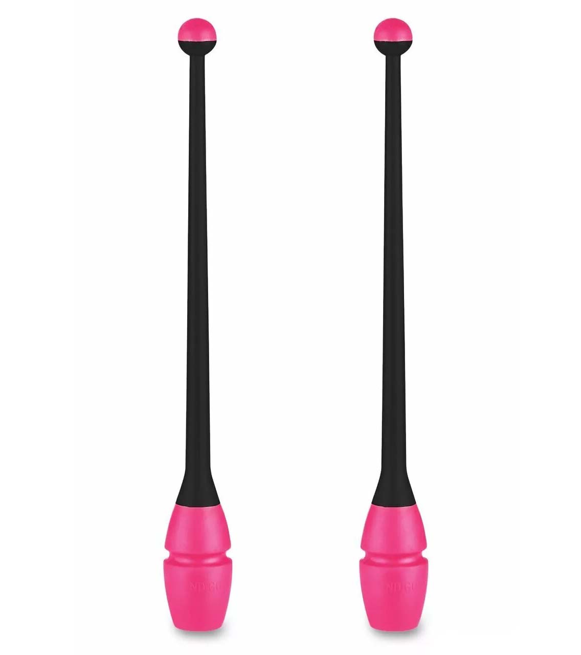 Булавы для гимнастики INDIGO IN018 41 см, черный/розовый
