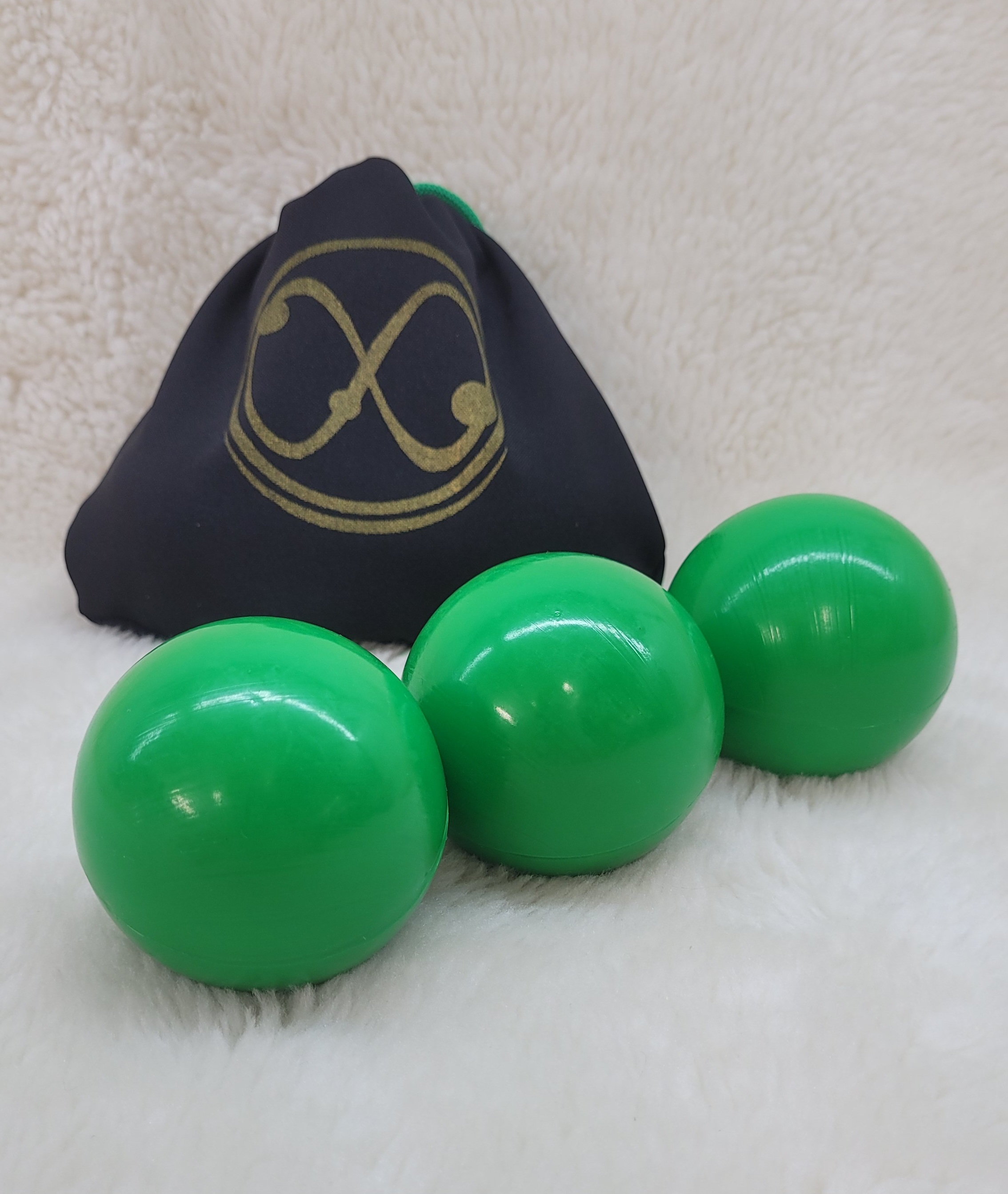 Мячи для жонглирования РРМ 68 мм набор-3 шт Джагл Зеленый