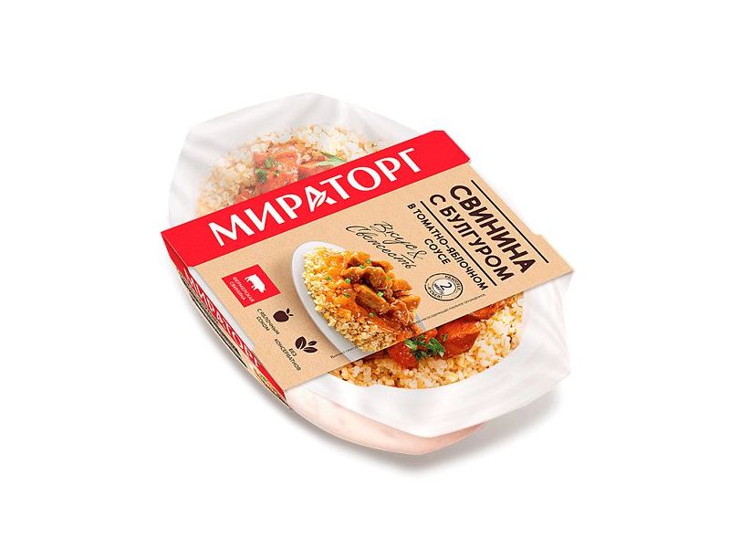 

Свинина Мираторг с булгуром в томатно-яблочном соусе 260 г